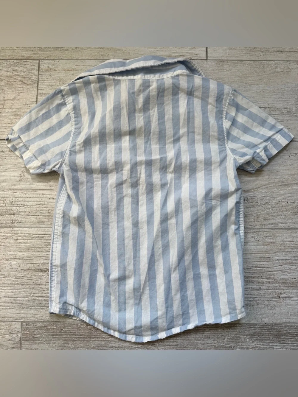 NWOT Carter's Light Blue & White Striped Short-Sleeve Button-Down Shirt